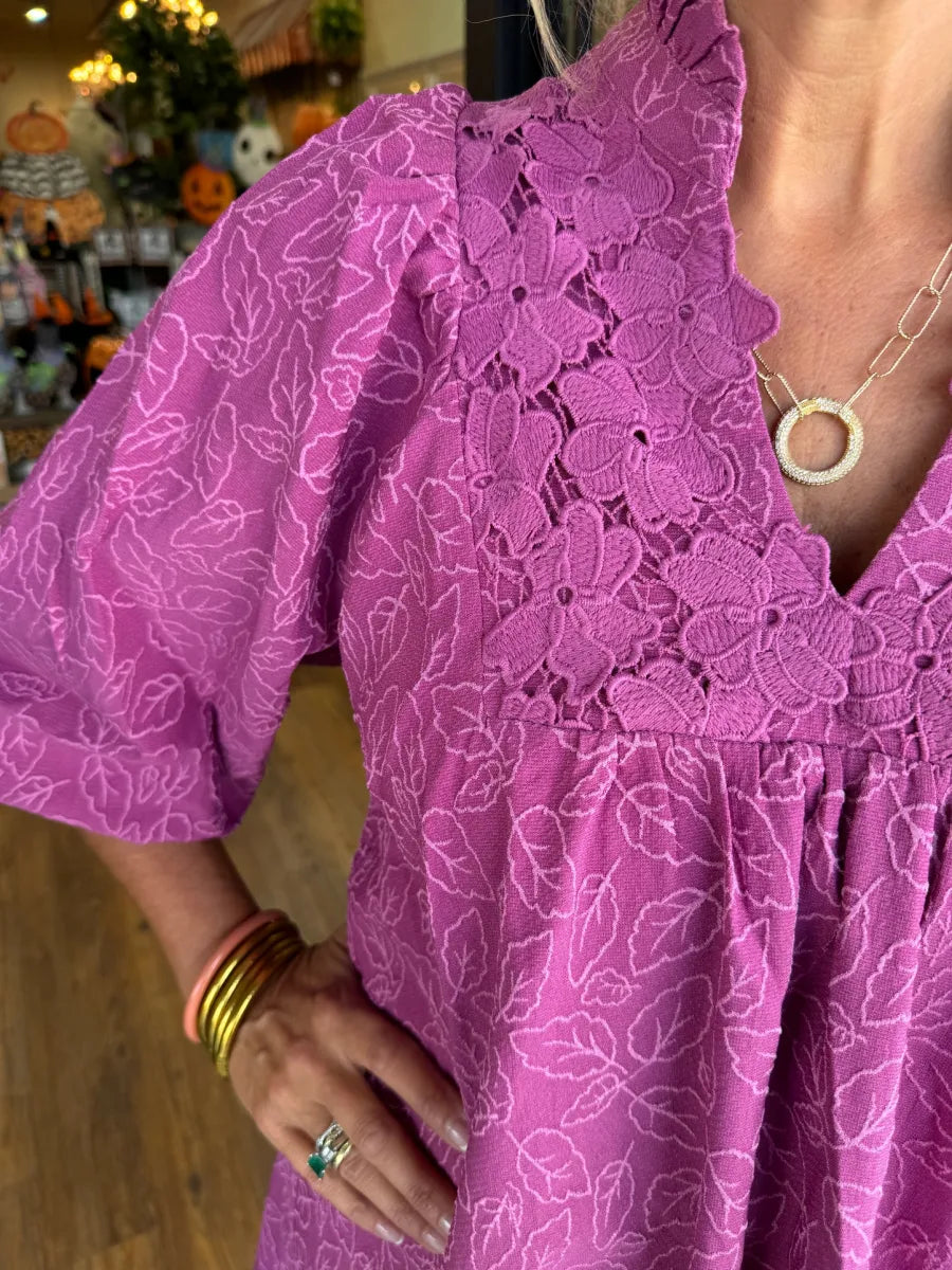 Izabella - Lace Jacquard Dress