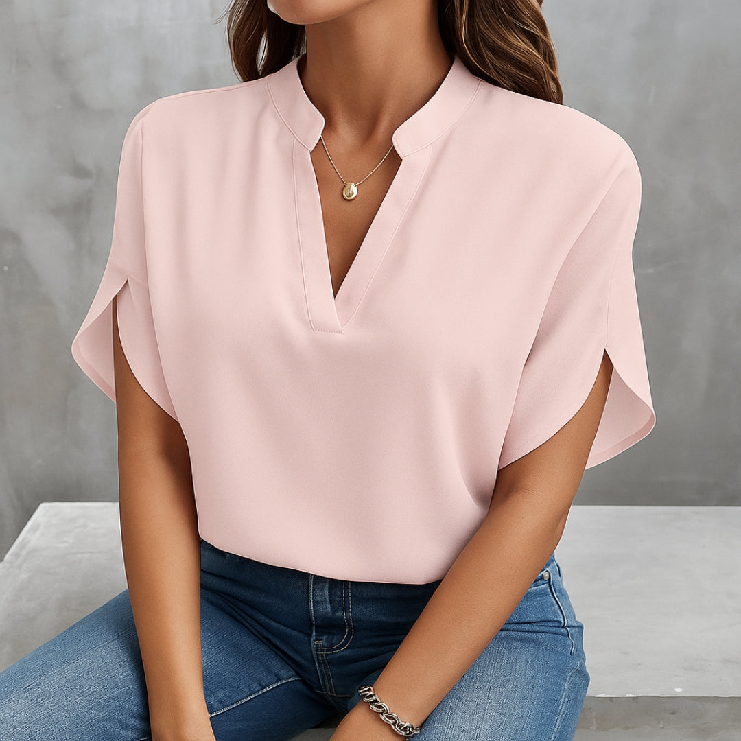 Milan - Classic V-Neck Blouse