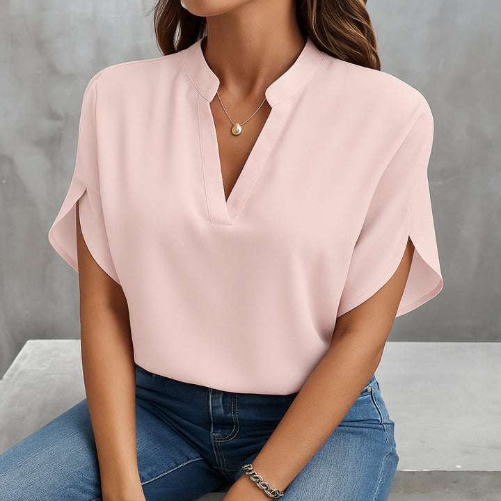 Milan - Classic V-Neck Blouse