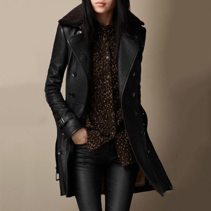 Pauline - Leather Trench Coat