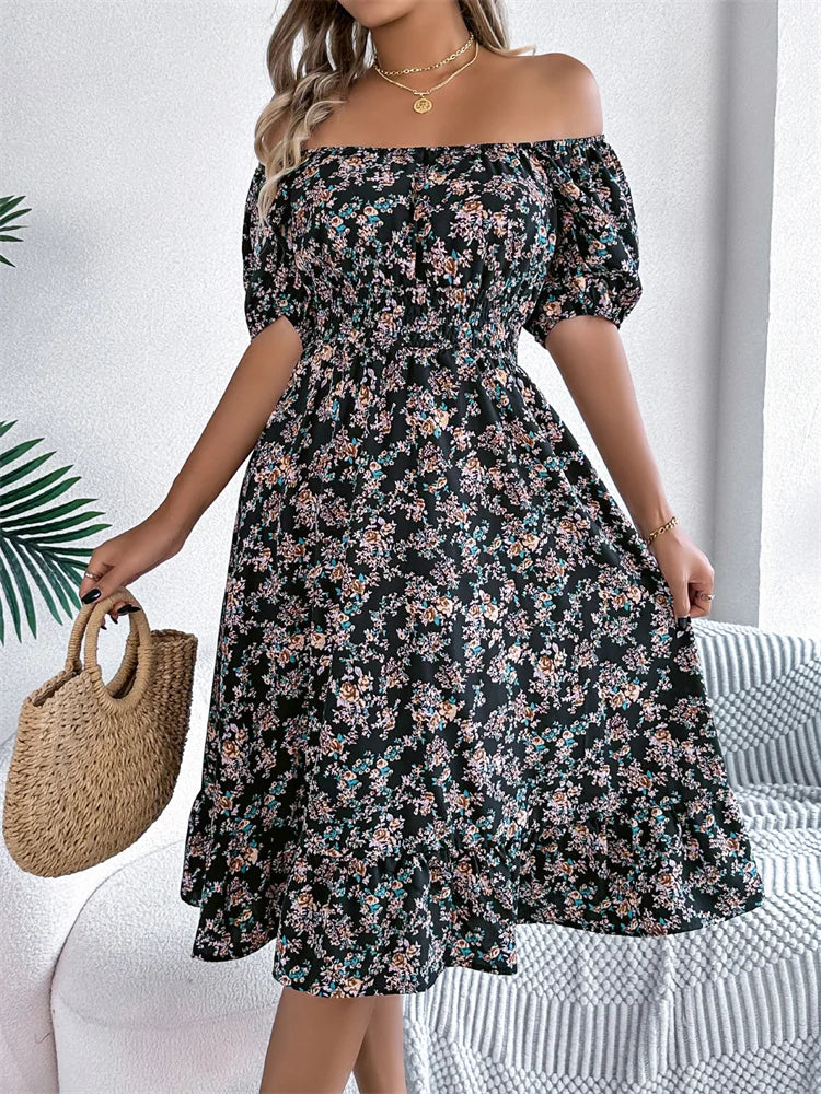 Millie - Waisted Floral Dress