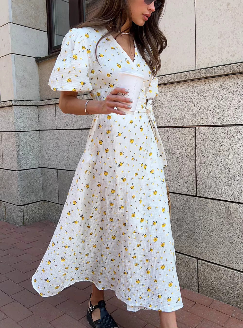 Wendy - Floral Wrap Dress