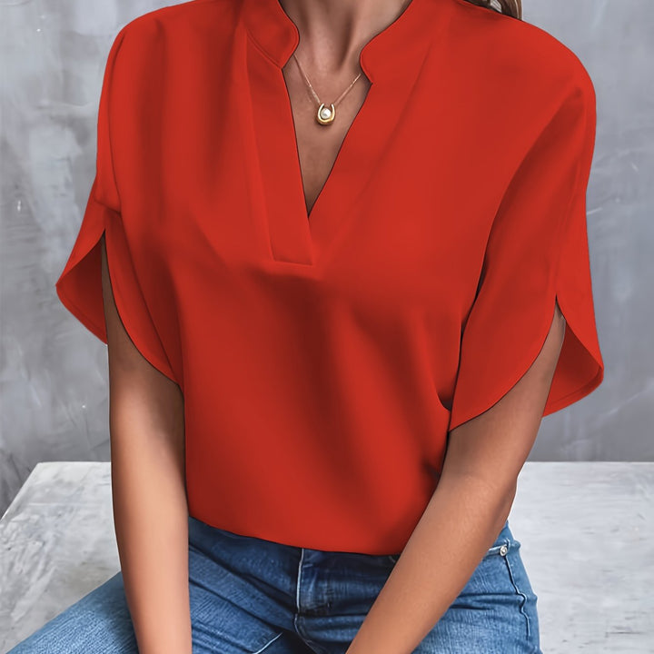 Milan - Classic V-Neck Blouse