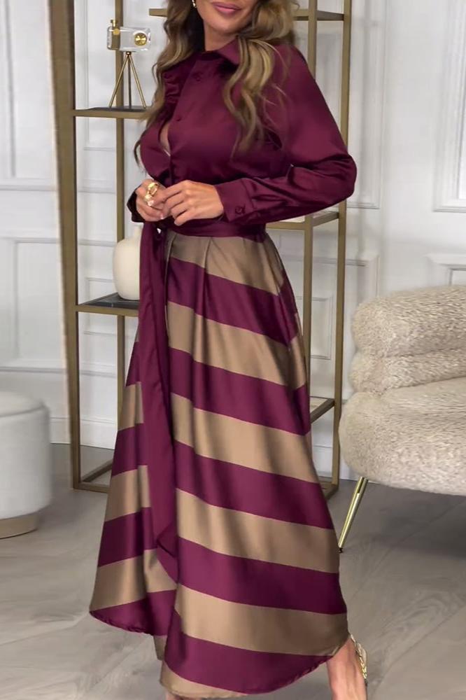 EMMA Elegant Striped Dress