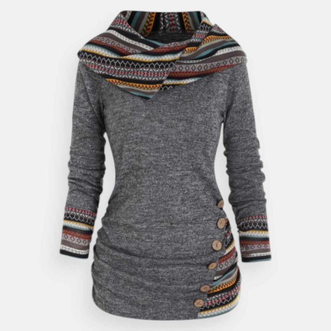 Regina - Hooded Long-Sleeve Top