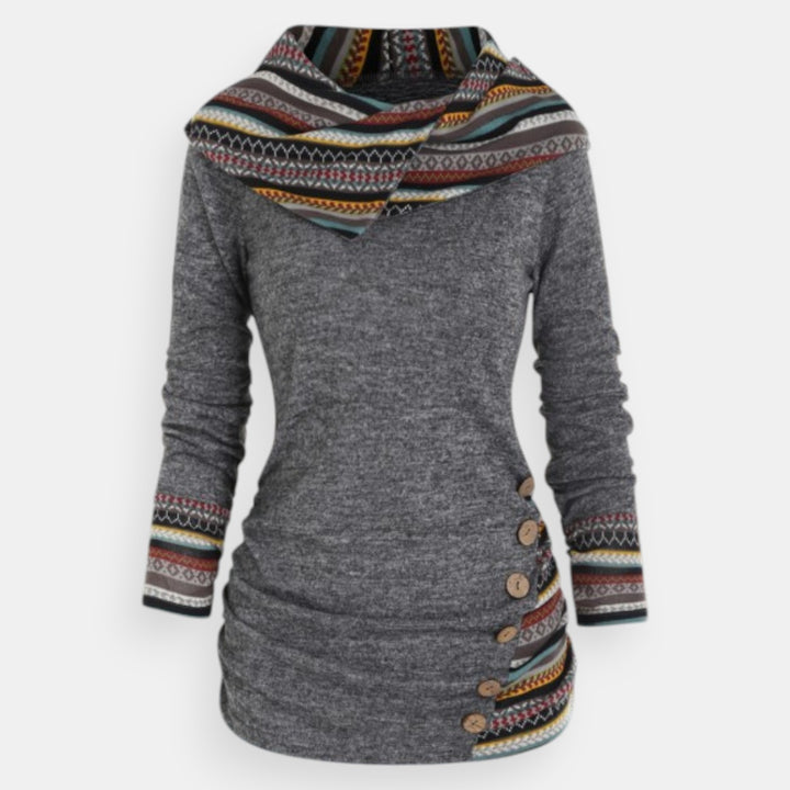 Regina - Hooded Long-Sleeve Top