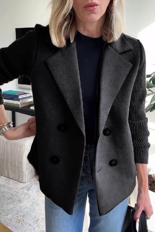 Shiela - Knit-Sleeve Blazer